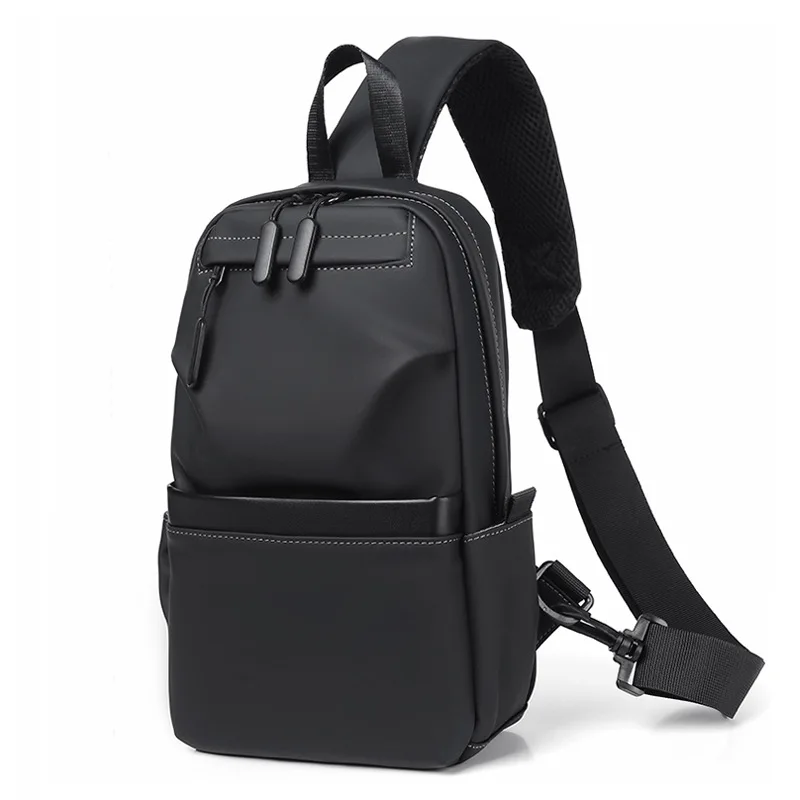 

Brand Man Chest Bags Designer Shoulder Bag Husband Leather Side Bag for Men 2022 Fashion Casual Crossbody Handbag Travel Black