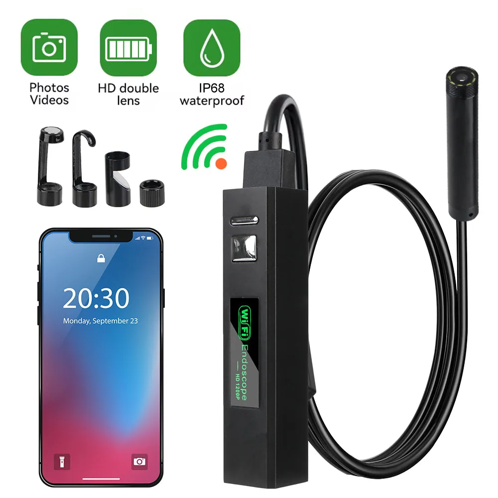 Мини-водонепроницаемая USB-эндоскопическая Камера 1200P Для iPhone Android PC 5 0MP 8 Мм