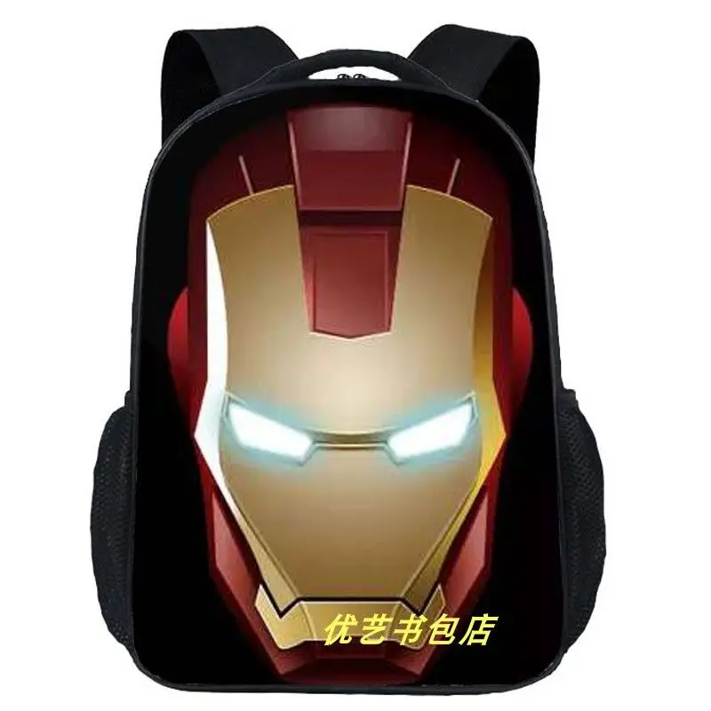 Disney's Avengers 2022 New Boys Anime Large Capacity Cool Waterproof School Bag Side Mesh Pocket Lightweight Handsome Backpack