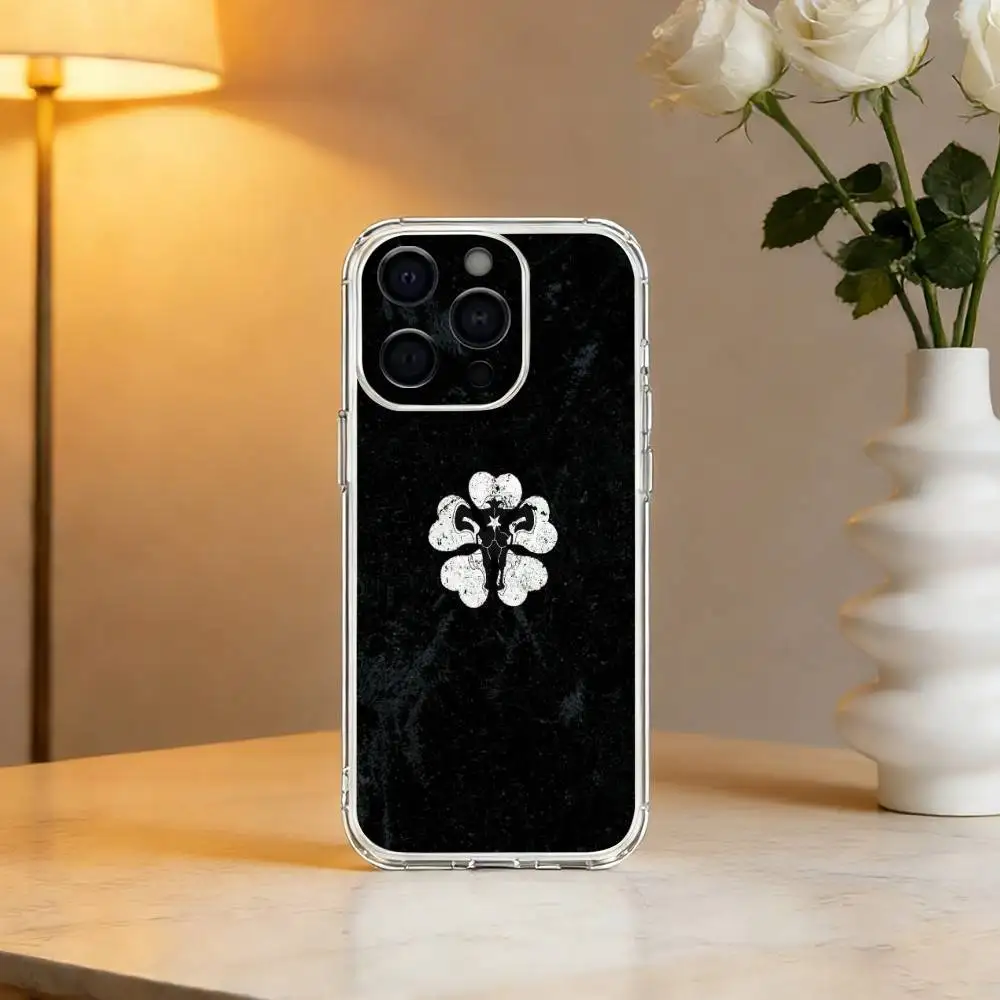 Фото Горячая новинка: Прозрачный чехол для iPhone 17, 16, 15, 14, 13, 12, 11 Mini, Pro, Max, Plus с дизайном Black Clover (аниме) №2