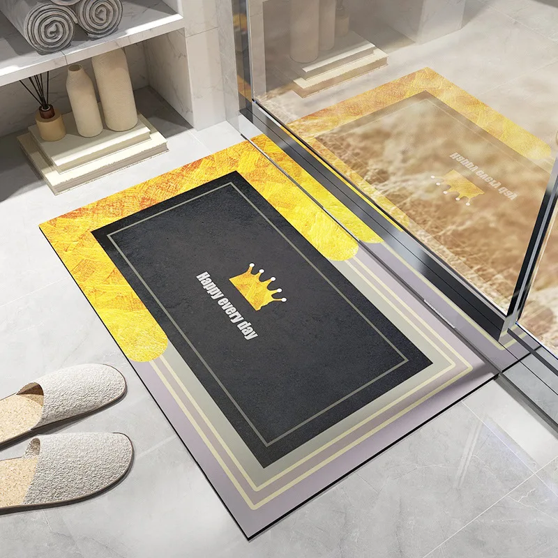 

Грязевые напольные коврики с диатомом, дверные коврики, водопоглощающие быстросохнущие коврики для ванной, коврик для ванной, кухонный водонепроницаемый и маслостойкий коврик для ног