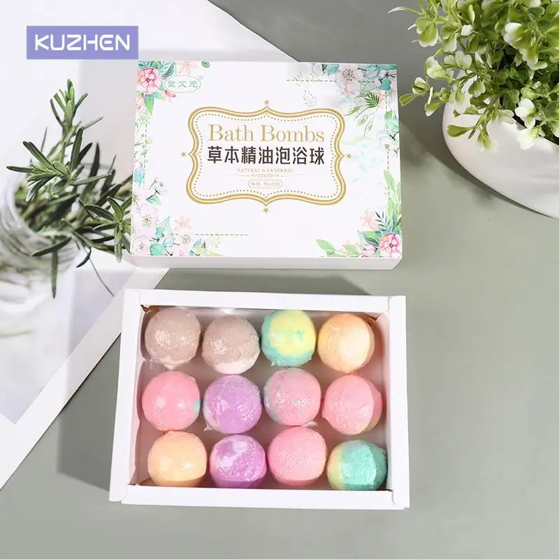 12 Pezzi Di Bombe Da Bagno Biologiche Set Regalo Naturale Mini Bagno A Mano Spa Bomba Ricca Di Oli Essenziali Per Idratare I Profumi Della Pelle