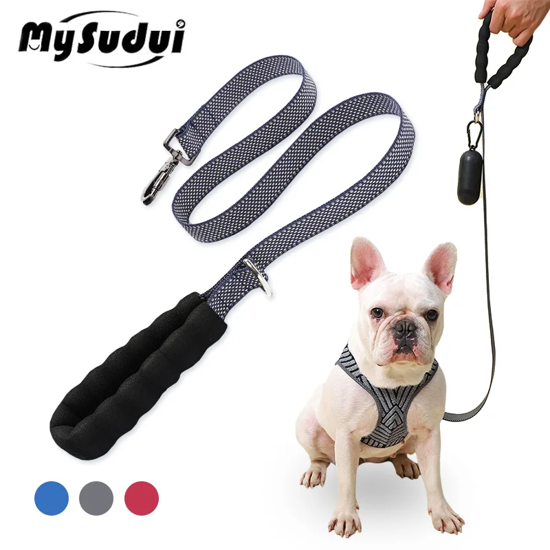 

Strong Dog Leash Reflective Nylon Dog Lead Rope With Comfortable Handle Heavy Duty For Small Medium Large Dogs Walking Outdoor
