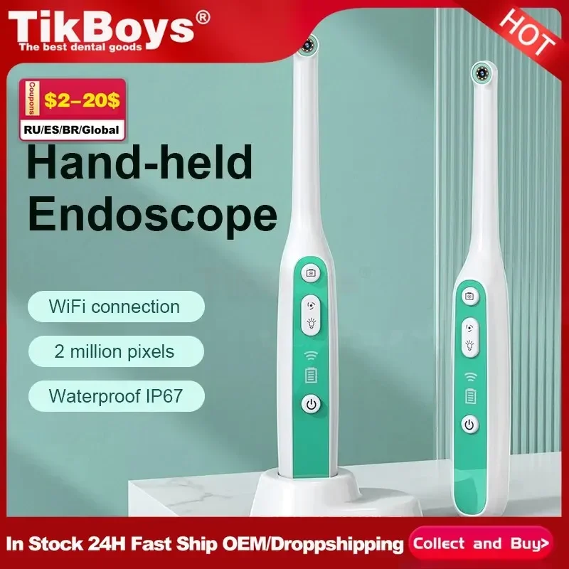 1080P WIFI визуальная внутриротовая камера для осмотра полости рта IP67