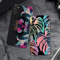 colorful leaves phone case for honor 10i 50 lite 30 pro 10 20 20i v20 v10 10x 30s 10i 03wn pu capa slot coque pixel pvc sticker
