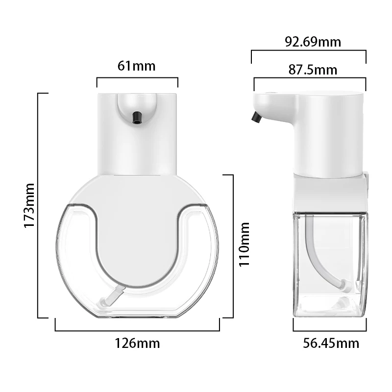 Touchless Automatic Foam Soap Dispensers Bathroom Smart Washing Hand Machine with USB Charging White High Quality ABS Material images - 6