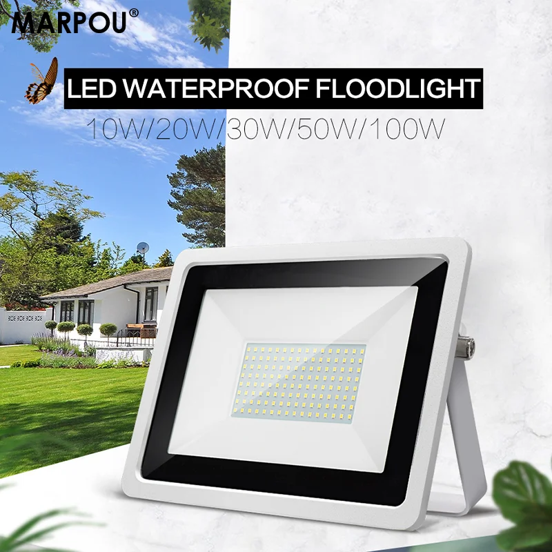 MARPOU Flood light led projector 20W Street lamp with sensor