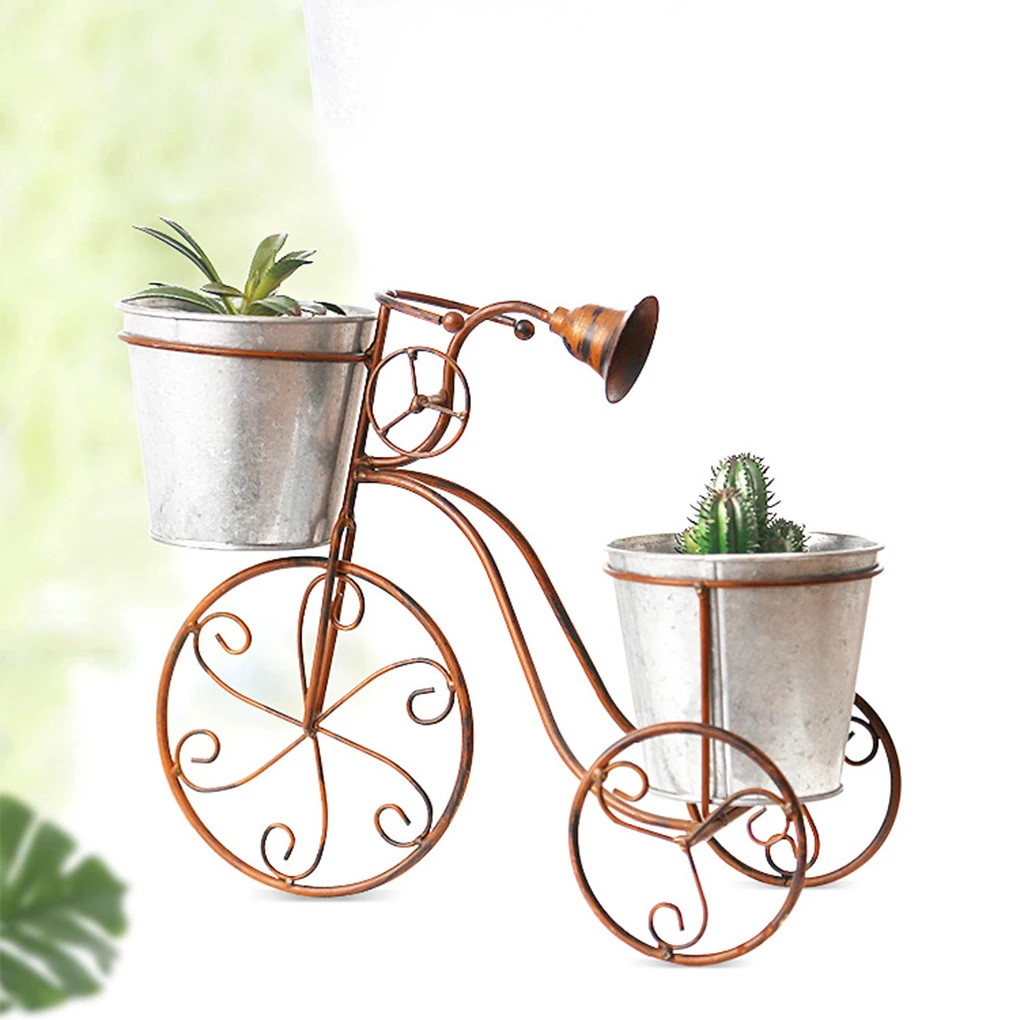 

Metal Bike Flower Stand Unique Tricycle multifunctional Functional And Iron Is Sturdy And Durable