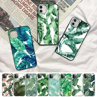 palm tree leaves phone case for iphone 11 12 13 mini pro xs max 8 7 6 6s plus x 5s se 2020 xr cover