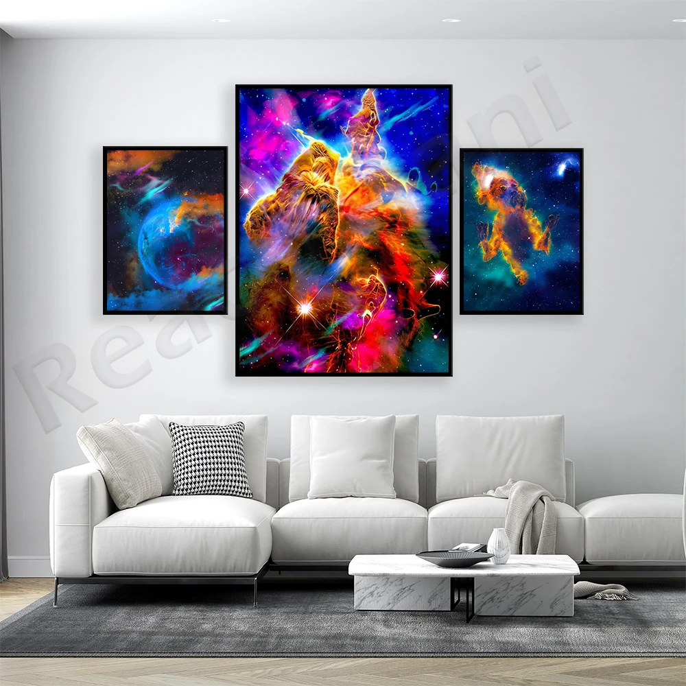 

Colorful Nebula Print Style Effect Canvas Painting Wall Art Picture Modern Home Decor Aesthetic Art Gift