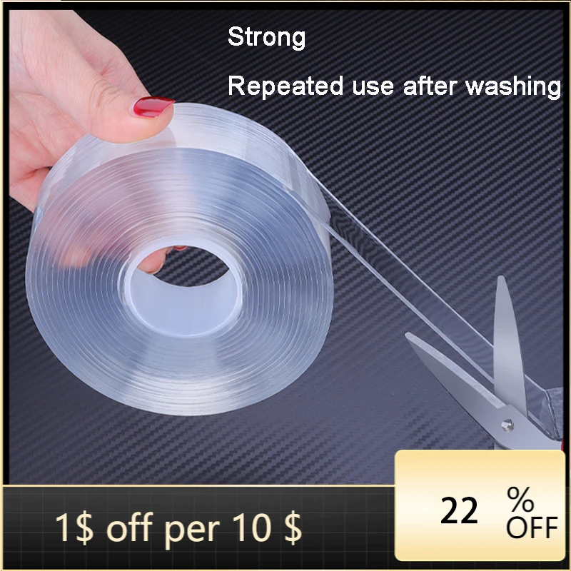 

5cm Width Kitchen Sink Waterproof and Mildew Proof Nano Transparent Tape Bathroom Toilet Gap Strip Self-adhesive Pool Water Seal