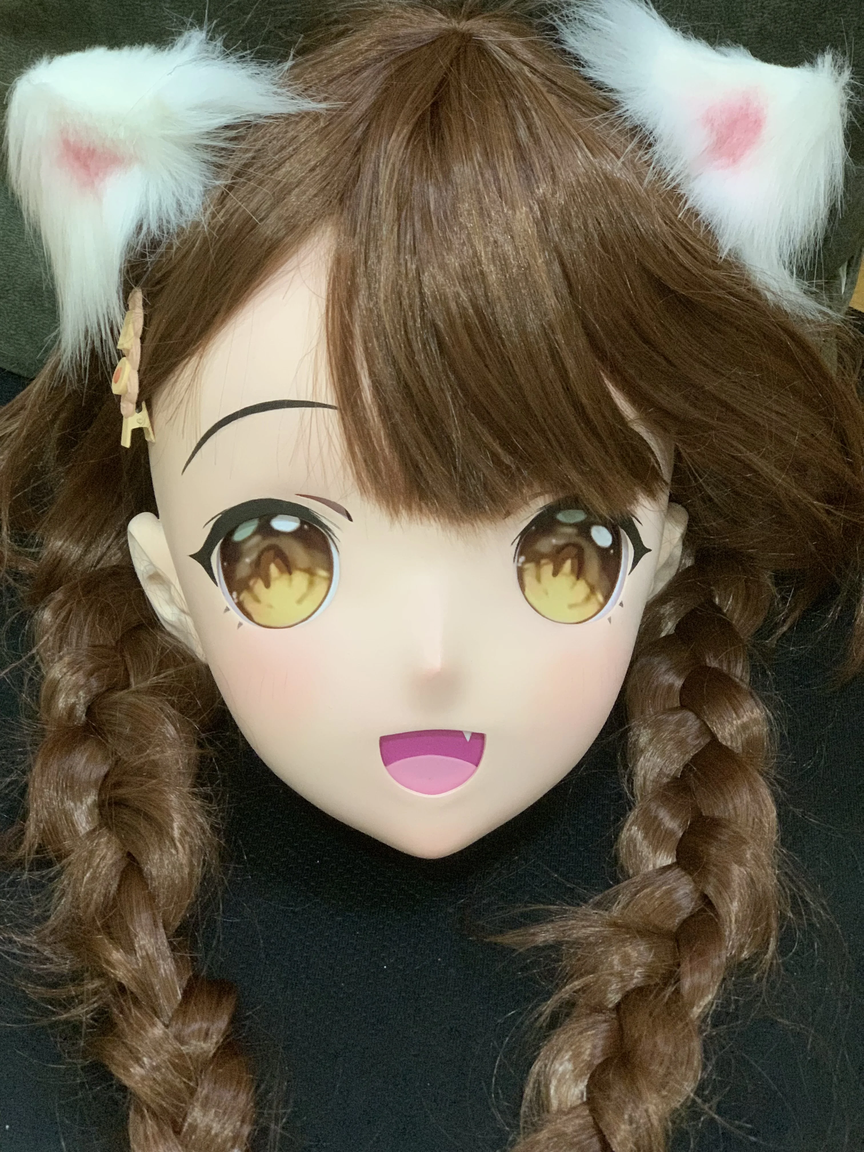 

(AKG023) Customize Character Female/Girl Resin Kig Full/Half Head With Lock Anime Cosplay Japanese Animego Kigurumi Mask