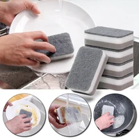 5pcs double sided cleaning spong household scouring pad kitchen wipe dishwashing sponge cloth dish cleaning towels accessories