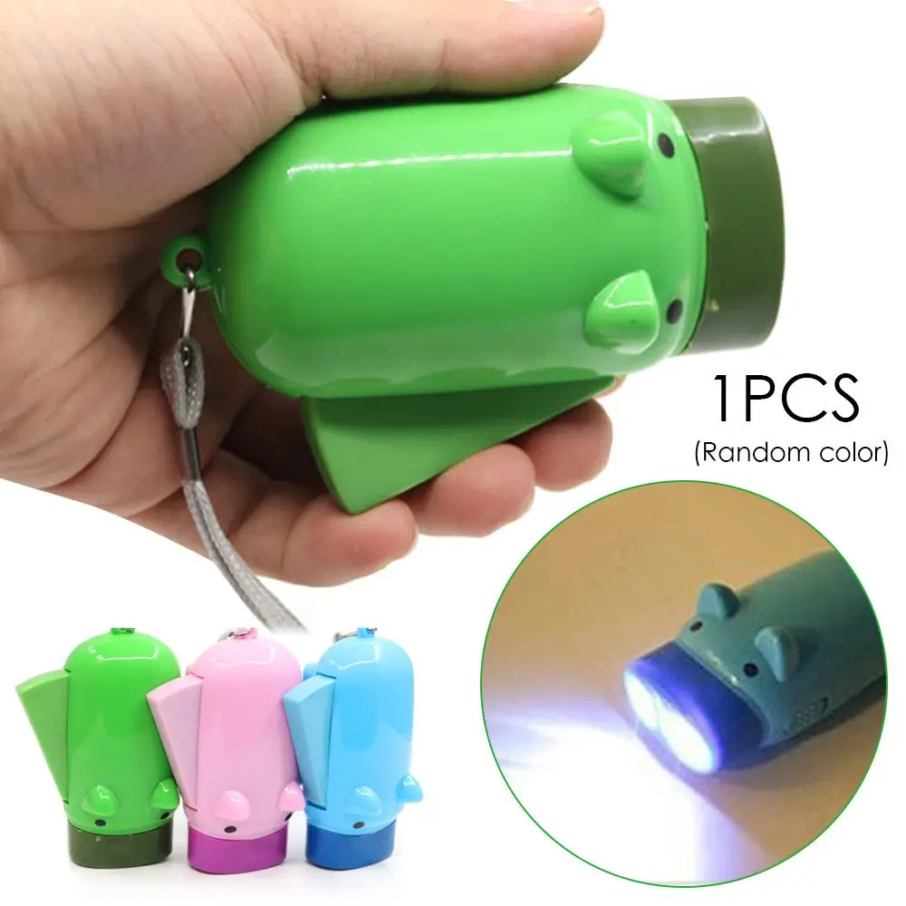 

Household Cute Self-generating Hand-cranked Manual Flashlight Piggy Flashlight Hand-pressed Led Emergency Light
