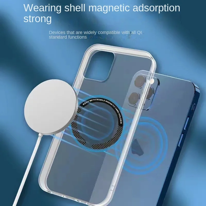 

2 PCS for Magsafe Wireless Charger Sticker for IPhone 13 12 Phone Metal Magnetic Holder for Magsafe Fast Charging Ring Holder