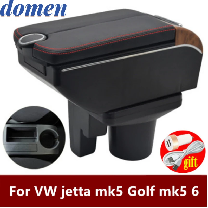 

For VW Golf 6 Armrest box Golf 5 Mk5 Mk6 Sagitar Interior special Retrofit parts Car Armrest box Center Storage box