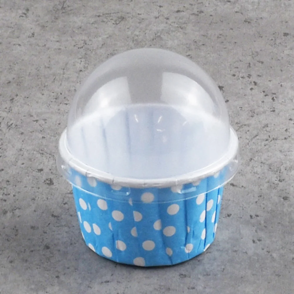 

100 Pcs Dessert Cups Lids Cookie Cutters Paper Ice Cream Mold Containers Party Supplies
