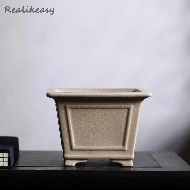 Новый цветочный горшок с фиолетовым песком ручной работы строительный бонсай из