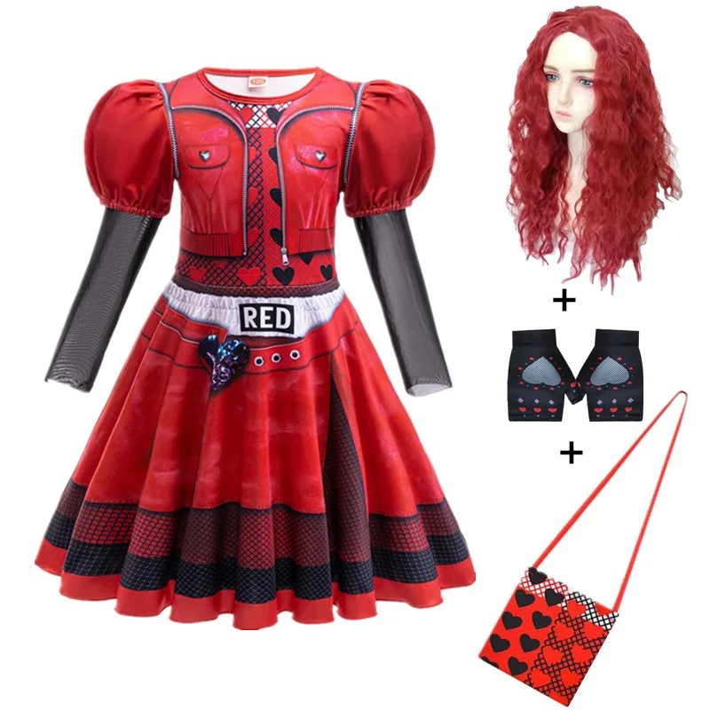 Костюм для косплея Bridget девочек красный костюм D-Descendants 4 детское маскировочное