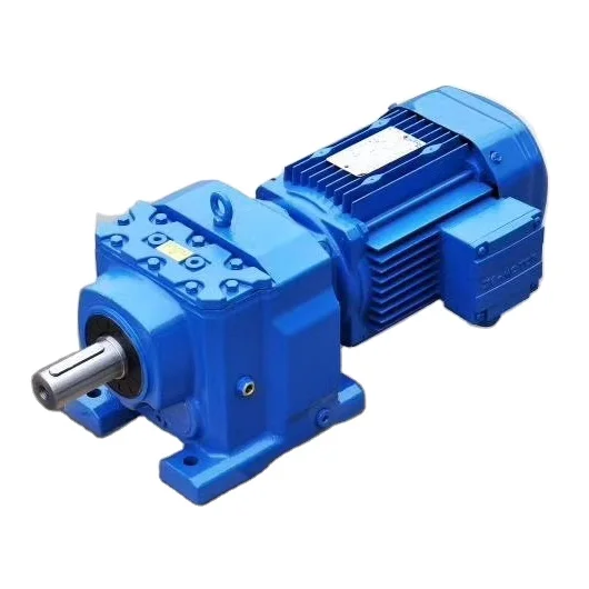 

HUAKE R97 Helical gear reducer with motor reduction motor providing torque