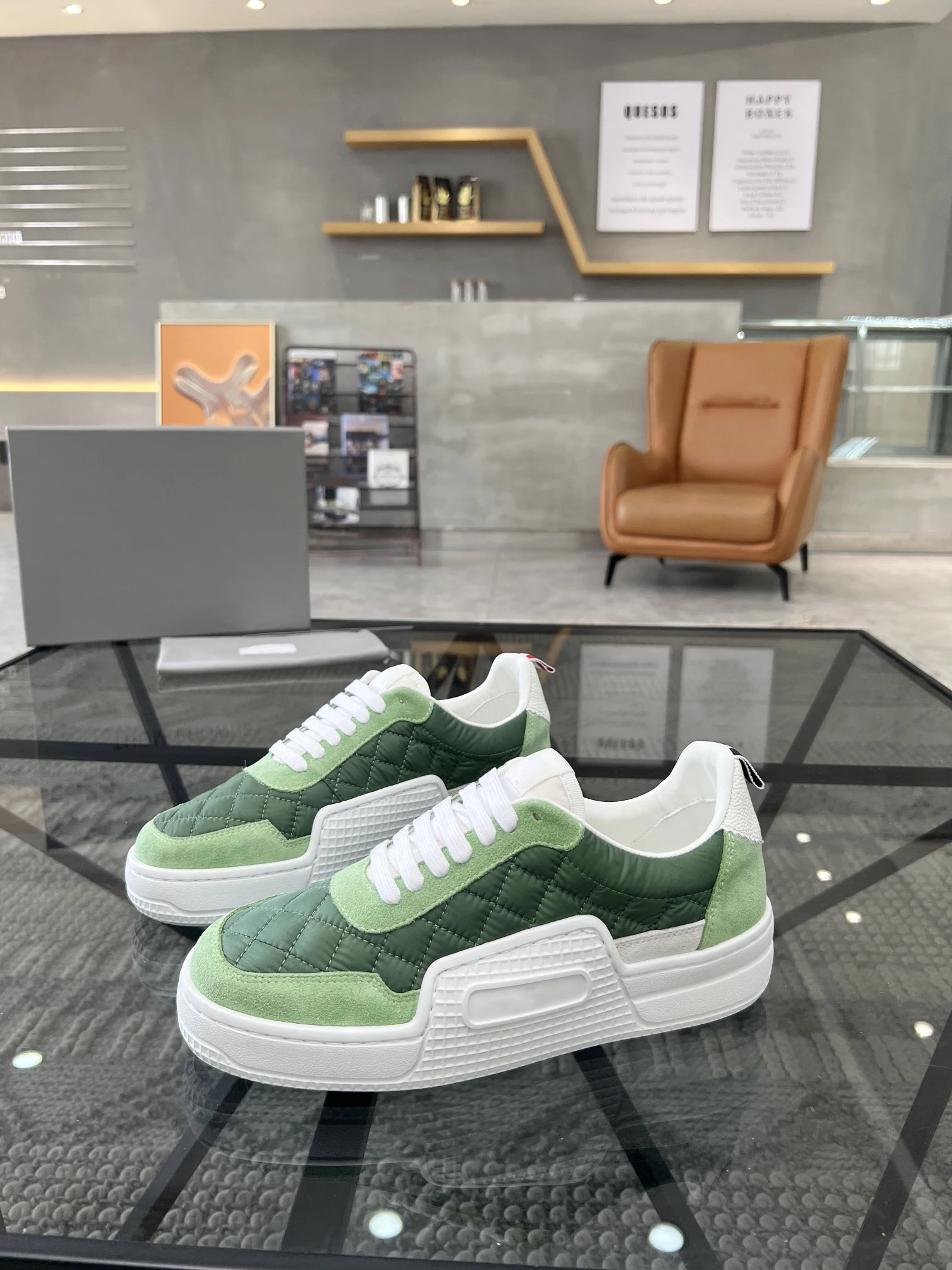 

TB THOM Men Casual Green Shoes Korean Style New Arrival Contrast Color Design Canvas High Quality Cloth Cover Increased Sneakers