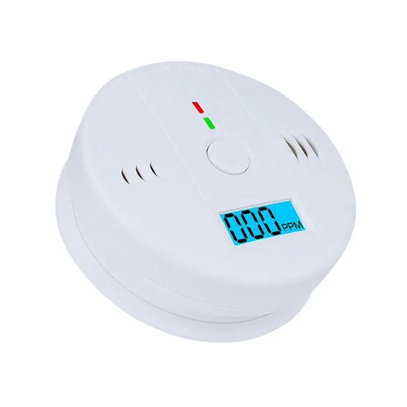 

Home CO Alarm Wireless CO Carbon Monoxide Poisoning Smoke Gas Sensor Blue Smoke Detection LCD Display Alarm Battery Powered