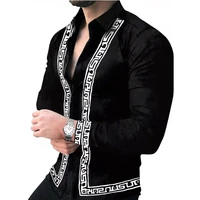 2022 new mens digital printing shirts male slim fit long sleeve flower print casual party shirt tops brand mens shirts