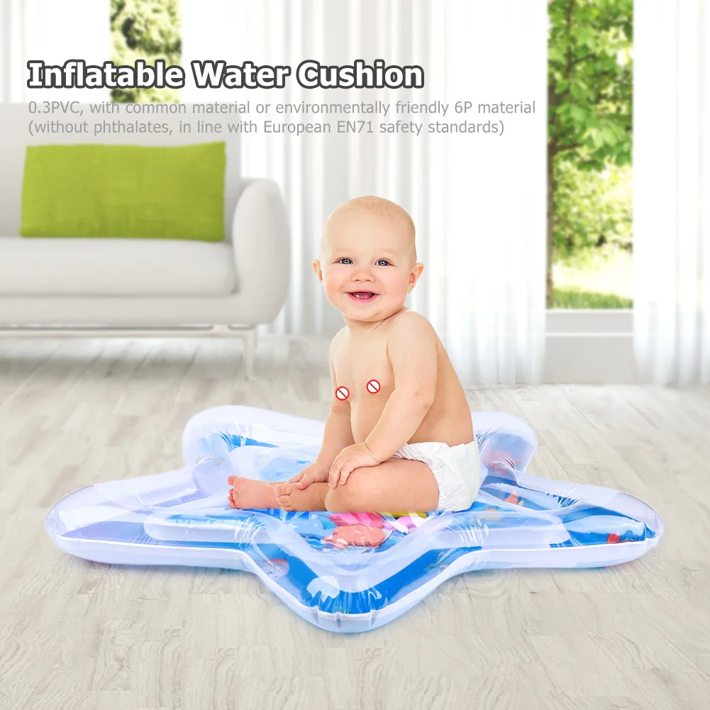 

Baby Water Mat Ocean Fish Inflatable Cushion Early Education Water Toy Thicken PVC Playmat Toddler Baby Crawling Mat Summer Toys