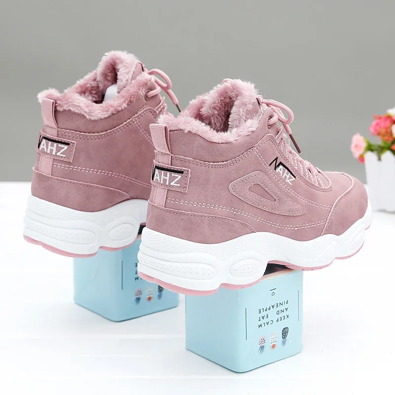 Женские зимние теплые кроссовки Женская теннисная обувь спортивная для фитнеса