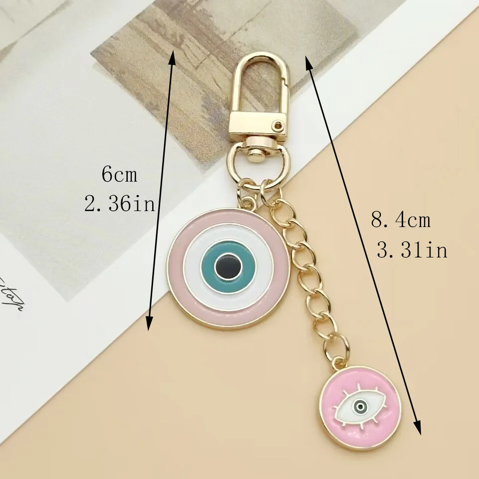Цепочка для ключей женская с подвеской глаз