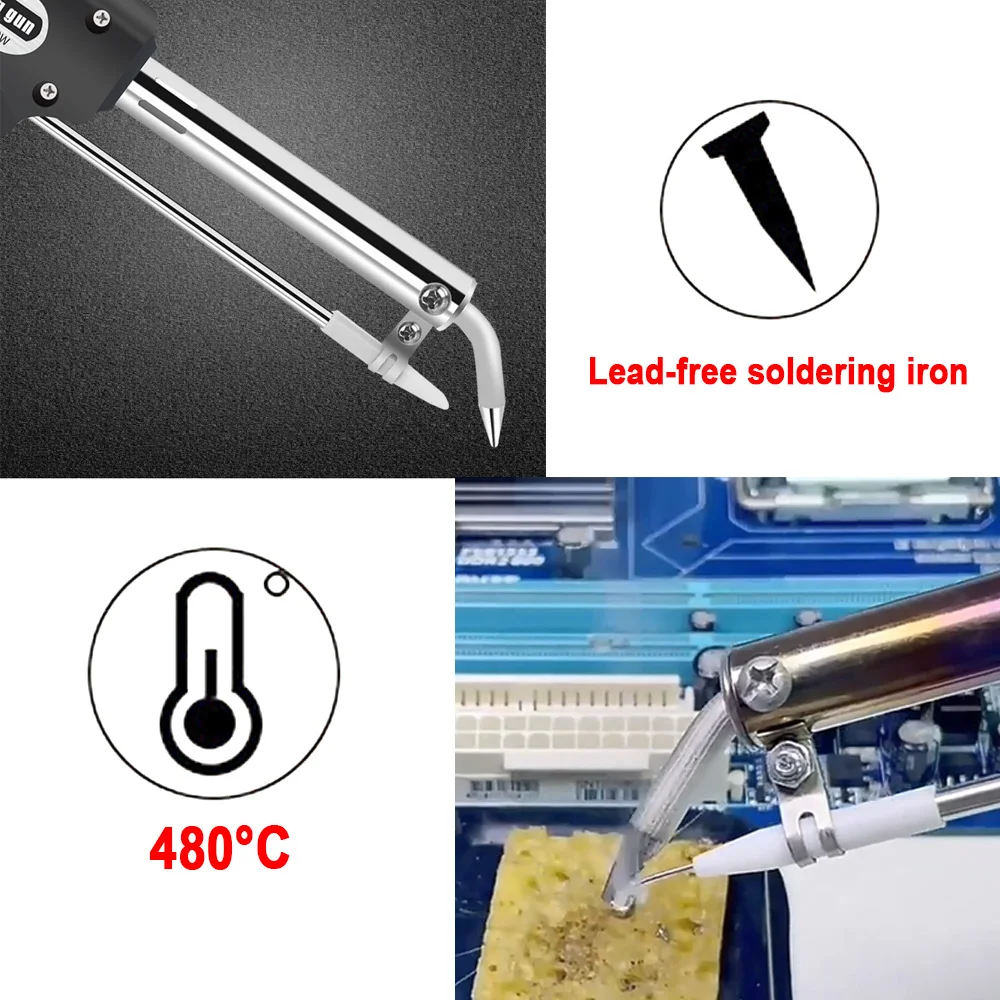 Электрический паяльник ручной с внешним нагревом 60 Вт 220 В оловянный пистолет для