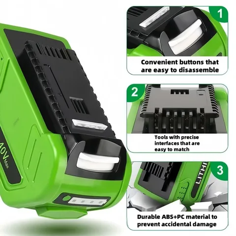 ❤️️ Для литиевой аккумуляторной батареи Green Walker 40 В, 2,5 Ач: совместим с триммером 29462/29472 и газонокосилкой G-MAX; ✅