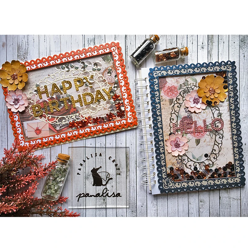 Panalisacraft большой размер кружевная рамка металлические штампы трафареты для