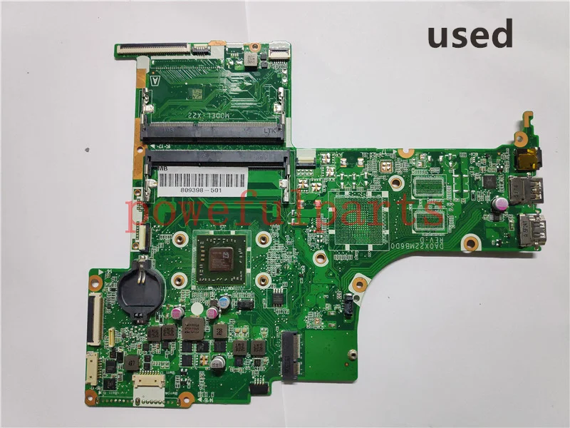 

used and working good laptop motherboard 809398-501 809398-601 DA0X22MB6D0 X22 for HP Pavilion Notebook 17-G with A6-6310