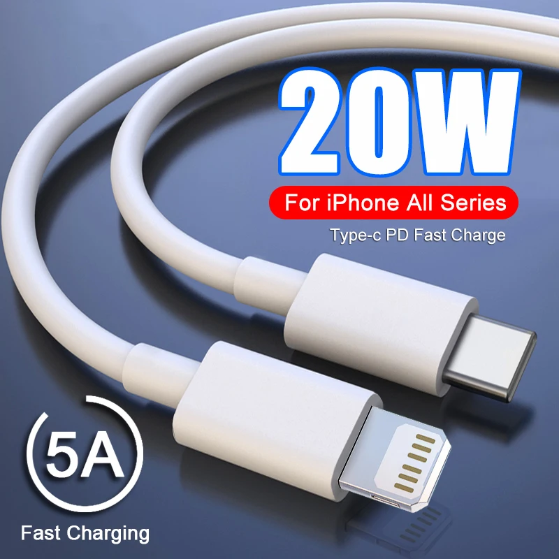 

PD 20W USB C to Lightning Cable Fast Charge Data Cable For iPhone 14 13 11 12 Pro Max Plus 8 XR XS Phone Data Line Quick Charge
