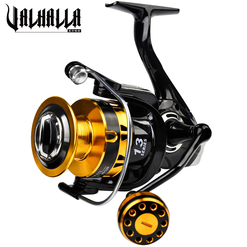 

Катушка спиннинга VALHALLA серии 1000-7000, рыболовная катушка с ЧПУ, 4,7: 1/5.0:1/5,2: 1, высокоскоростная Рыболовная катушка, полностью металлическая ручк...