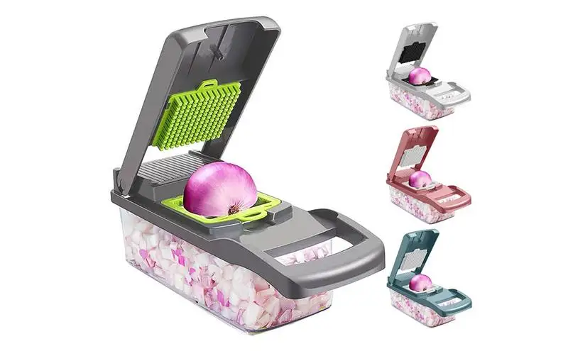 

Vegetable Chopper Multifunctional Vegetable Cutter Tomato Slicer Potato Peeler Food Chopper Kitchen tools With Container