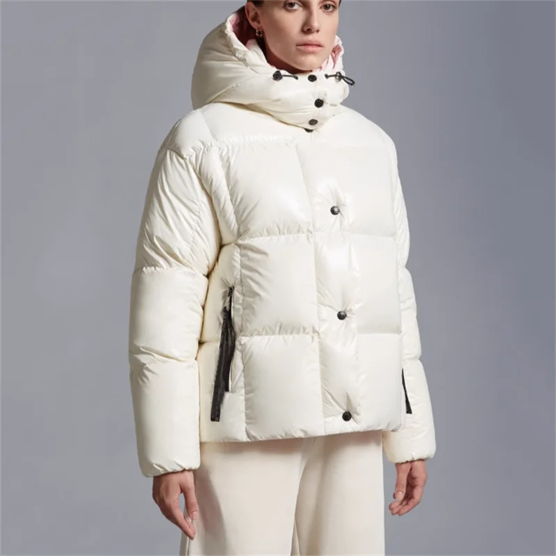 

Женский пуховик с капюшоном, пуховик с белым гусиным пухом 90 градусов, теплая Толстая куртка в Корейском стиле, зима 2023
