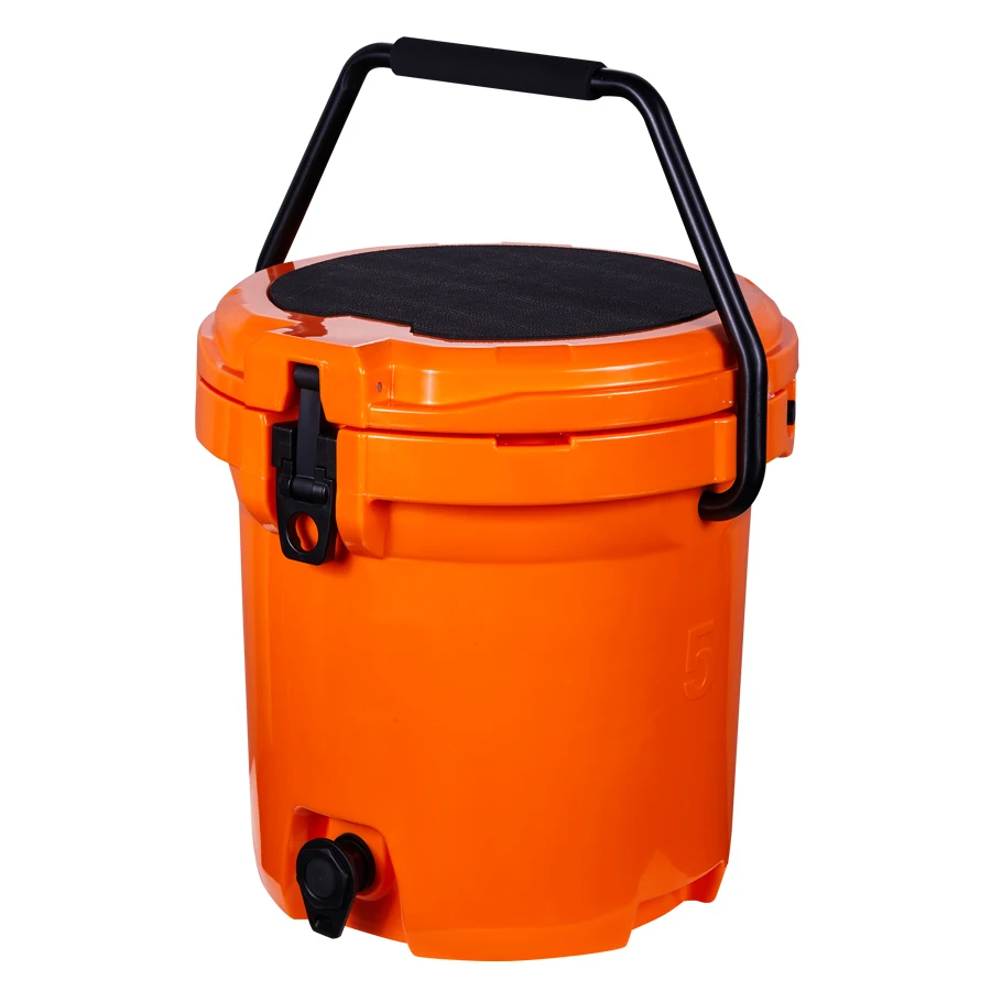 

Shipping from US Outdoor Traveling Camping ice bucket Perfect For Fishing Boating Seafood round barrel beverage cooler