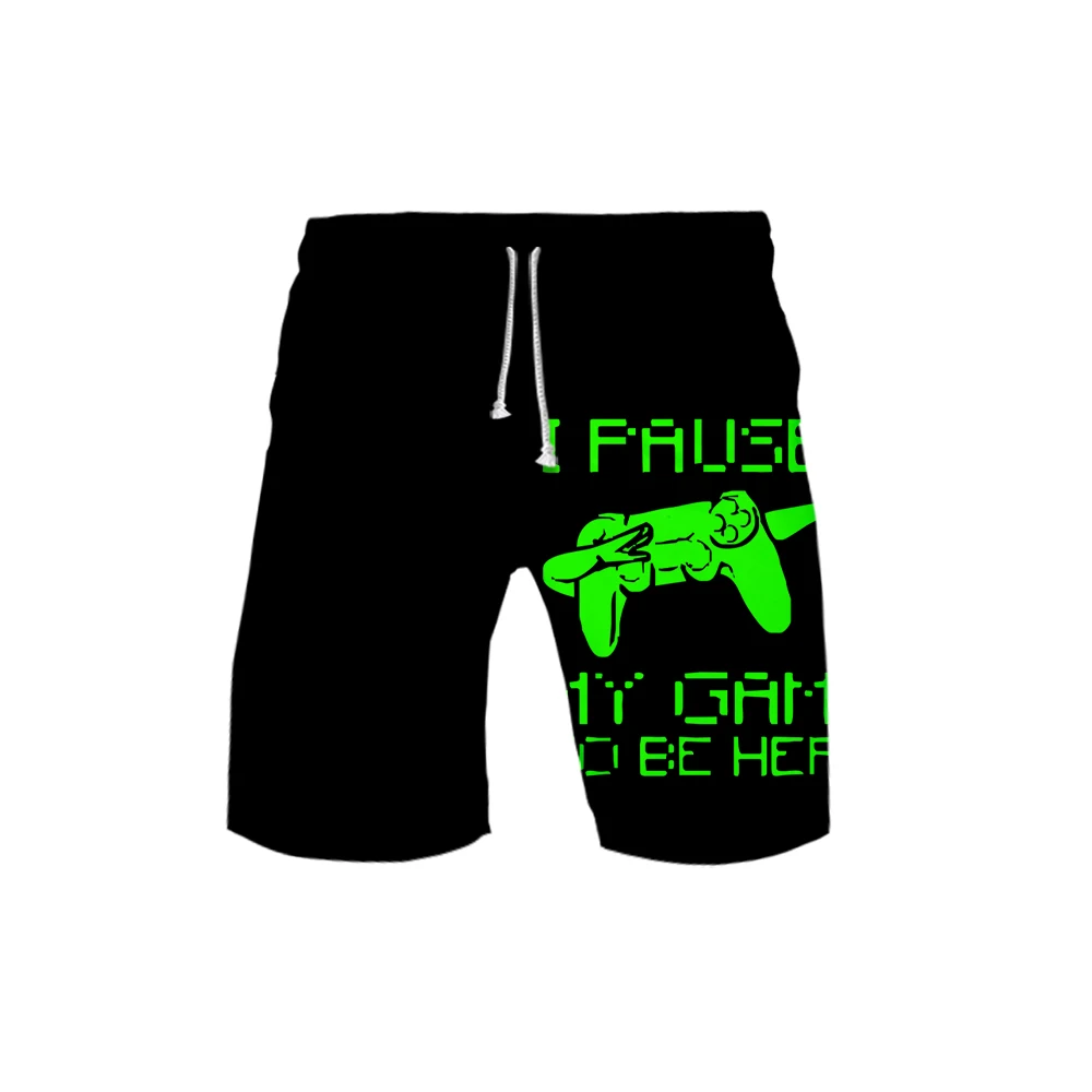 

Basic Short Men's Running Gym and Basketball Shorts Fitness Bodybuilding Training bermuda masculina 3D Retro Video Game Print
