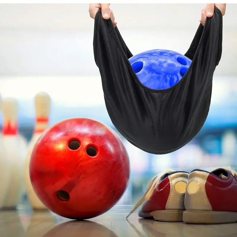 Bowling Ball Cleaning Bag Super Soft Microfiber Bowling Carry Bag Polisher Cleaner Bowling Ball Seesaw Bowling Accessories
