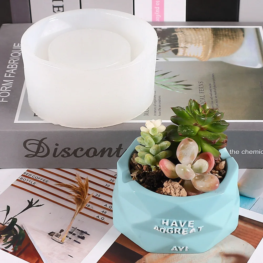 Silicone Mold Ashtray Resin Mold For DIY Resin UV Crystal Epoxy Crafts Crystal Ashtray Plant Pot Molds Home Decoration