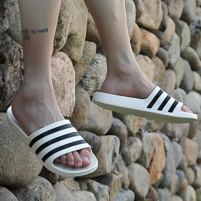 

NEW Fashion Summer Men Three Bars Couple Leisure House Slippers
