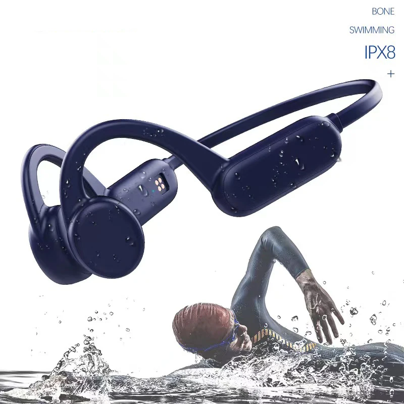 

8GB MP3 Bone Conduction Headset Swimming IPX8 Carefree Earphones Plug Wireless Headphone Bone Conduction Waterproof Earphone