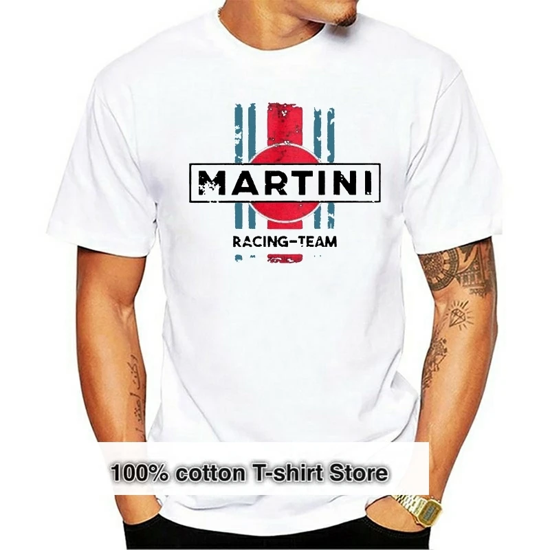 

Martini Racinger Team Retro Popular Tagless Tee T-ShirtShort Sleeve tee Shirt