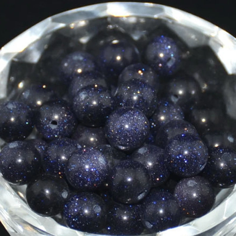 

Blue Sand Round Loose Spacer Beads for Making Bracelet Necklace Jewelry