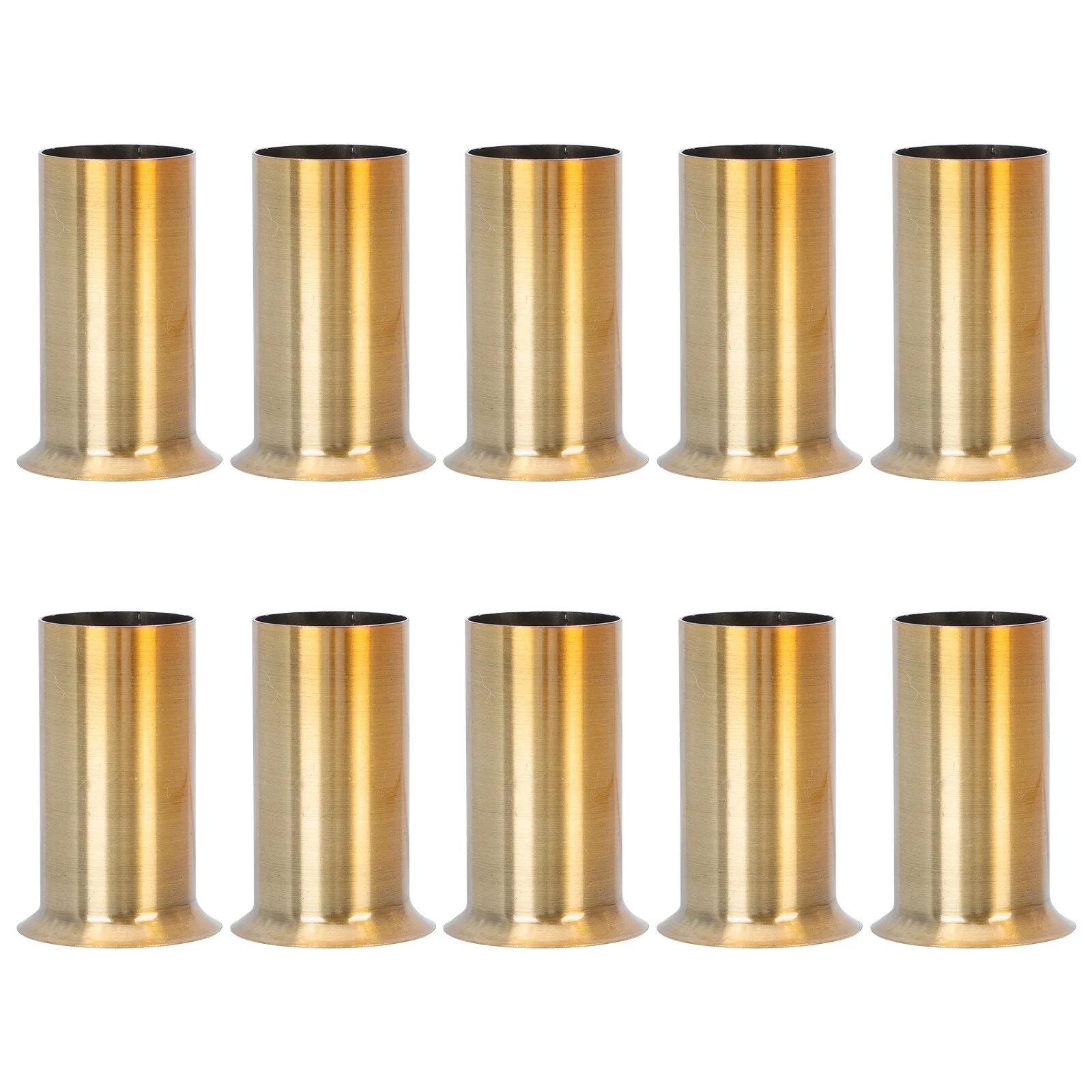 

10 Pcs Lighting Chandelier Lamp Holder Tube Accessories Flanging Sleeve Gold Fixture Parts Iron Sleeves