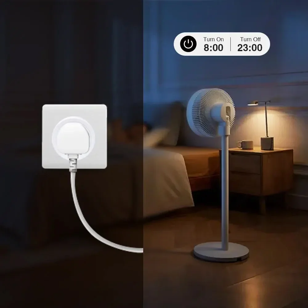 Miboxer C2 Remote 2.4G 16A Wi-Fi Smart Socket Plug EU FR UK Tuya Life APP Энергопотребление Статистика RF