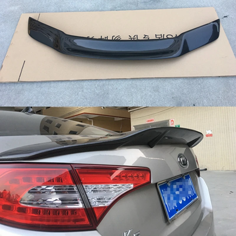 Неокрашенный цвет углеродного волокна задний багажник крыло спойлер для губ Kia K5