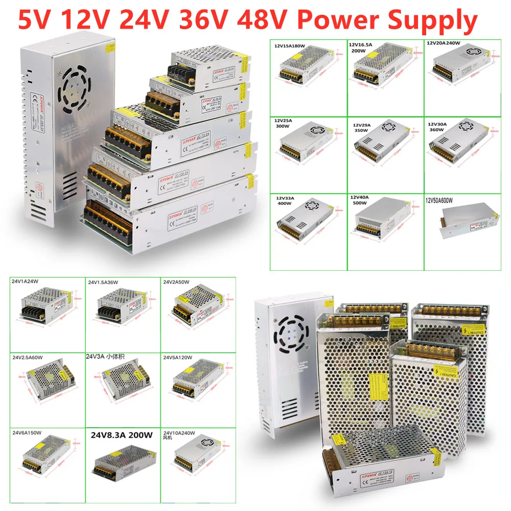 Импульсный источник питания, AC-DC-адаптер 110 В 220 В переменного тока в 5 В, 12 В, 24 В, 36 В, 48 В, 1 А, 5 А, 20 А, 30 А, 40 А, 60 А Импульсный источник питания, AC-DC-адаптер 110 В 220 В переменного тока в 5 В, 12 В, 24 В, 36 В, 48 В, 1 А, 5 А, 20 А, 30 А, 40 А, 60 А